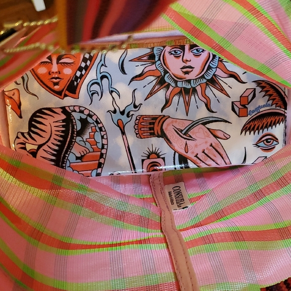 Consuela Vibrant Pink and Green Mini Tote - Picture 4 of 8